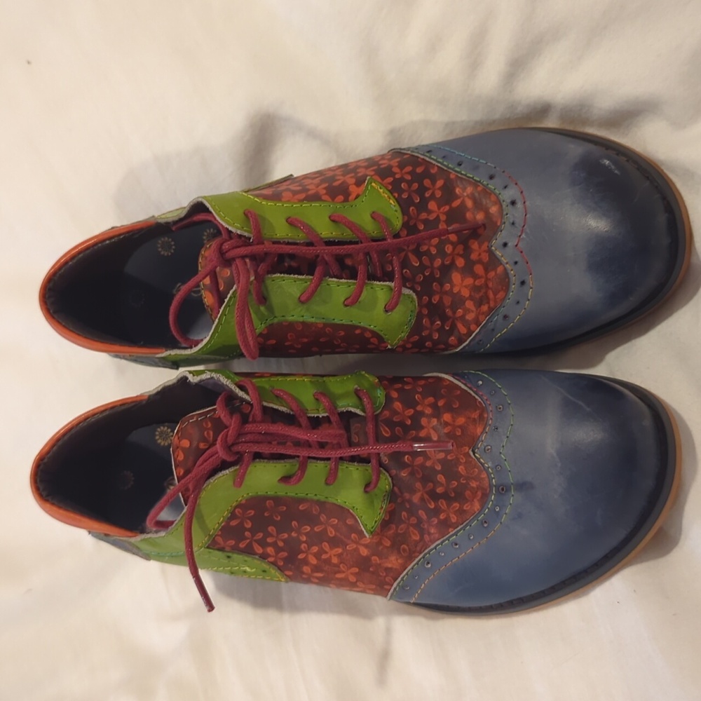 Colorful Socofy Bohemium Retro Fun Shoes. Size 41